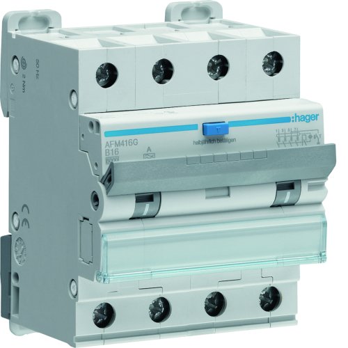 HAGER aardlekautomaat 3p+n b16a AFM416G - Afm416g - 8411682
