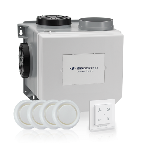ITHO woonhuisventilator 375m&sup3; rv-sensor 4 vent. 03-00404 - Alles in 120pakket 03 00404 - 11001529