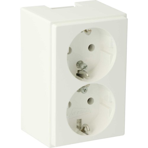 ATTEMA opbouw wandcontactdoos 2v ra zc25 wit AT5582 - B688cecc0c62d469d50361a31b7c4e4a - 11003186