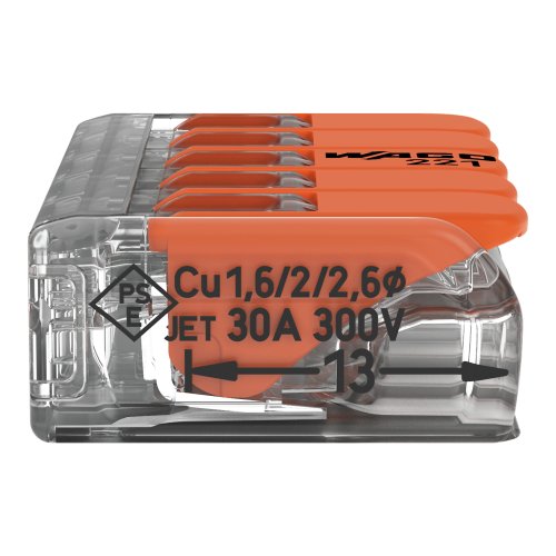 WAGO 5v verb.klem met clip 6mm&sup2; a 15 stuks 221-615 - Bd7cdf9d 6527 4631 87d5 2736b7178663 - 5035765