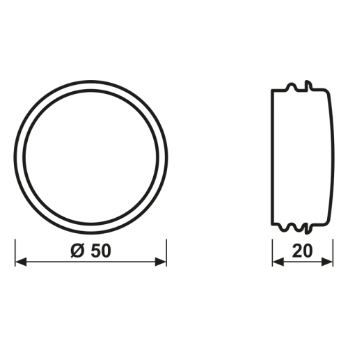Jung Lens vlak rood - Bm 3702 - 20014616