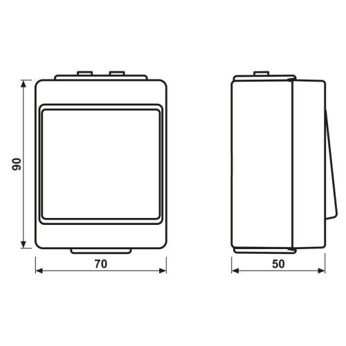 Jung Wipschakelaar WG600 3-polig m.onderkast - Bm 603w - 20014798