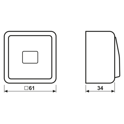 Jung Wipcontroleschakelaar AP600 wit wissel - Bm 606koa - 20014810