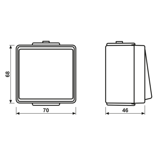 Jung Wipschakelaar WG600 kruis m.onderkast - Bm 606w - 20014822