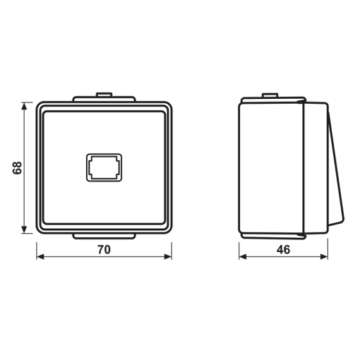 Jung Impulsdrukker WG600 1-pol./wis.m.onderk. - Bm 631w - 20014869