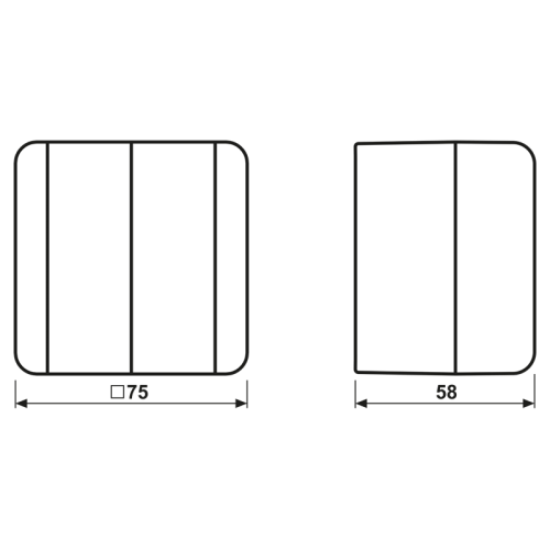 Jung Wipschakelaar WG800 serie m.onderkast - Bm 805w - 20014938