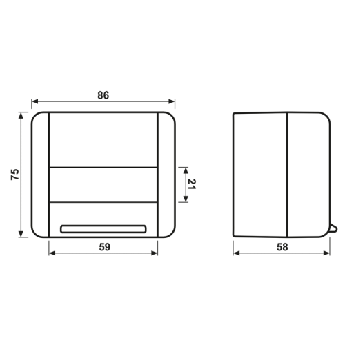 JUNG WG800 inzetplaat data 854W - Bm 854w - 3439145