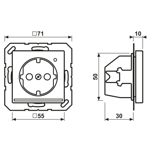 Jung Wcd.A500 sneeuwwit mat m.LED&lichtsensor - Bm a1520 olnw - 20015239