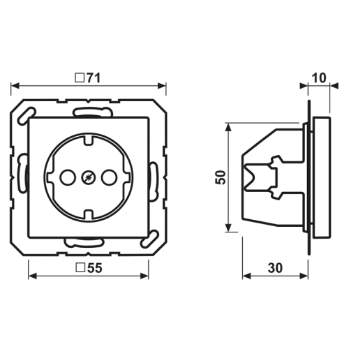 Jung Wcd.A500 aluminium met R/A & ki.beveil. - Bm a1520 - 20015357