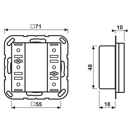 Jung Tastsensor 24VAC/DC 6-voudig A(S)500 - Bm a5073tsm - 20015782