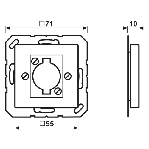 Jung Afdek.A(S)500 a.wit slv.v.XLR-aansl.ds. - Bm a568bf - 20015964