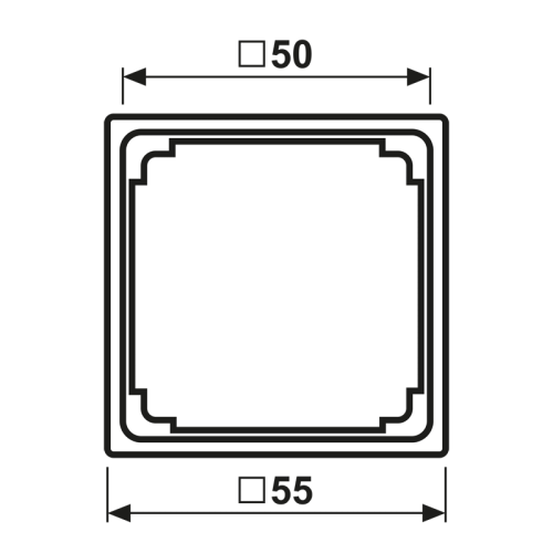 Jung Tussenraam A500 zwart 50 x 50 - Bm a590z - 20016147