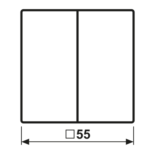 Jung LB taster A 2v aluminium - Bm a595 - 20015643