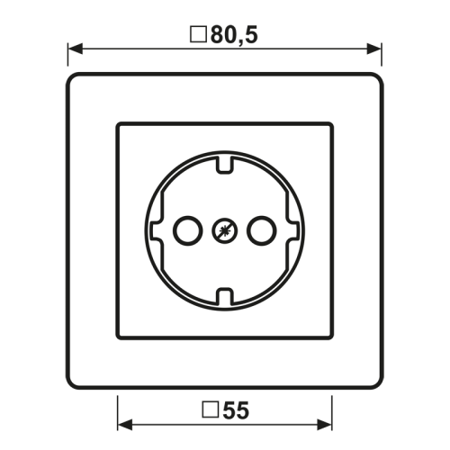 Jung Afdekking wit voor AS520N - Bm as1520pl - 20016975