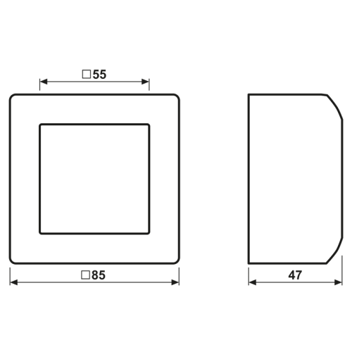 Jung Opbouwkap A500 aluminium 1-voudig - Bm as581a - 20017047