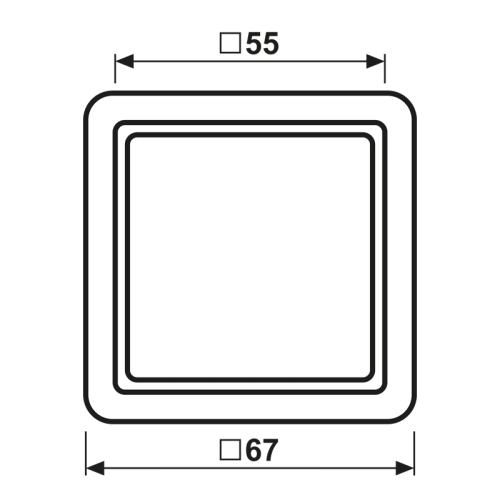 Jung Tussenraam 55x55mm CD500 wit - Bm cd561z5 - 20014737