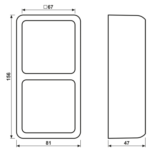 JUNG opbouwbak 2v creme cd582aw - Bm cd582a - 3439019