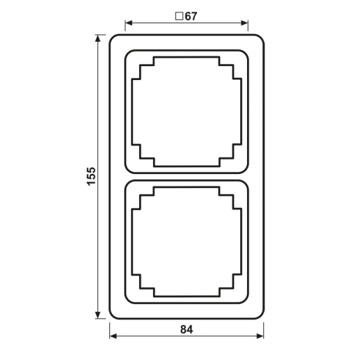 Jung Afdekraam CD-plus lichtgrijs 2-voudig - Bm cdp582 - 20018331