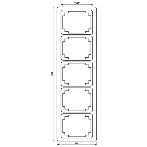 Jung Afdekraam CD-plus lichtgrijs 5-voudig - Bm cdp585 - 20018340