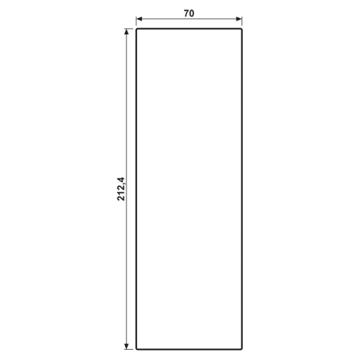 Jung Afdekking edelstaal (70x212,4mm) - Bm es2993 - 20018660
