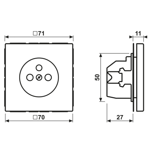 Jung Wcd Frans/Belgische uitvoering matzwart - Bm ls1520f - 20019016