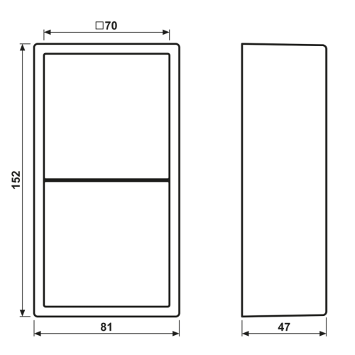 Jung Opbouwkap LS-alumunium gelakt 2-vdg. - Bm ls582a - 20016674
