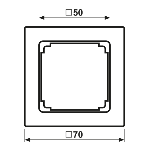 Jung Tussenraam LS990 grafiet zwart 50 x 50 - Bm ls961z - 20019506