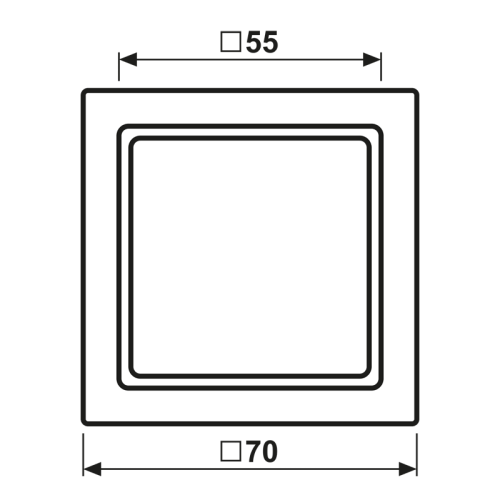 Jung Tussenraam LS-Edelstaal 55 x 55 - Bm ls961z5 - 20018614