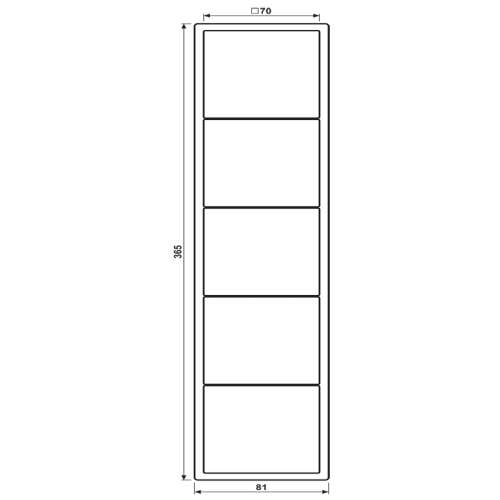 Jung Afdekraam LS-Dark 5-vdg. - Bm ls985 - 20016727
