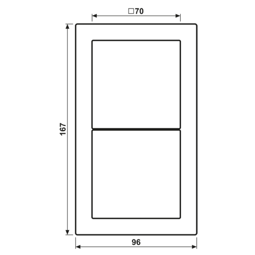 Jung Afdekraam 2-v. Flat Design messing ant. - Bm lsd982 - 20018730