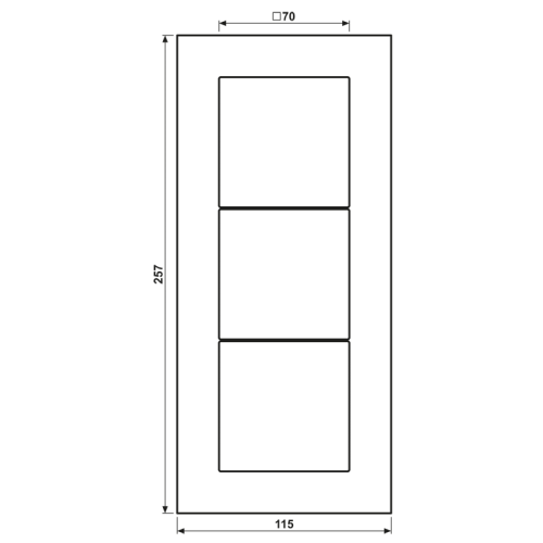 Jung Afdekraam LS-plus glas 3-voudig - Bm lsp983 - 20019849