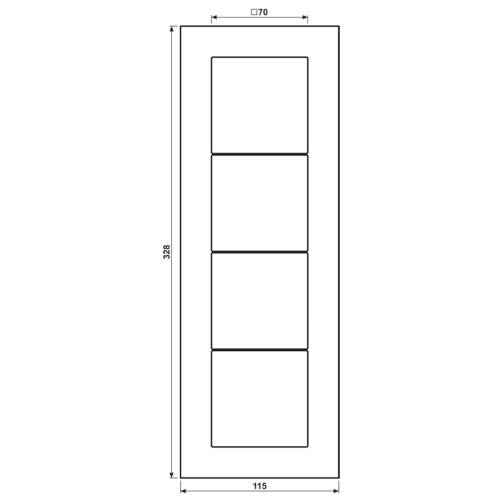 Jung Afdekraam LS-plus glas 4-voudig - Bm lsp984 - 20019852