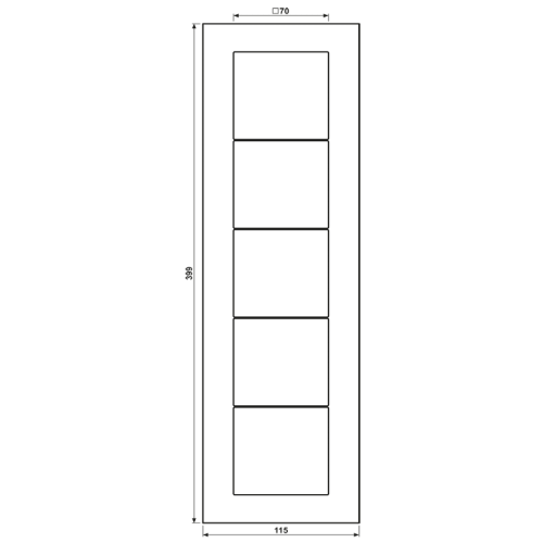 Jung Afdekraam LS-plus glas 5-voudig - Bm lsp985 - 20019855