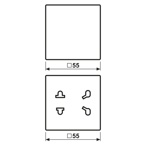 Jung Afdekking A(S)500 alp.wit v.scheer wcd. - Bm soa7522pl - 20020479