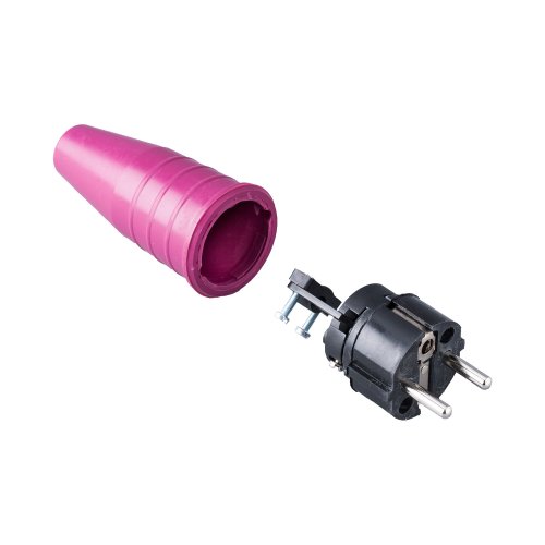 Keraf Volrubber contactstop 16A 250V~ bus/randaarde greep paars - C04b9ed332b7890515434c4a006b1521 - 20212225