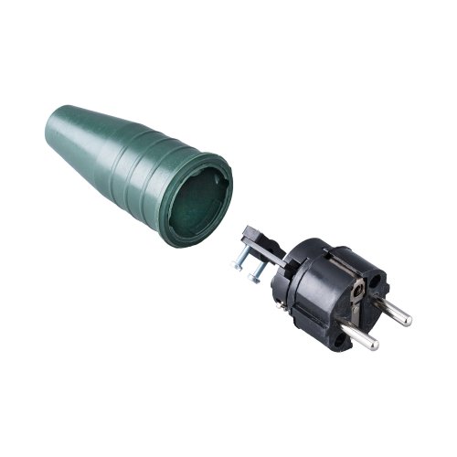 Keraf Volrubber contactstop 16A 250V~ bus/randaarde greep legergroen - C7bad3d6bd00e7af79a50a5f545c8ebf - 20212223