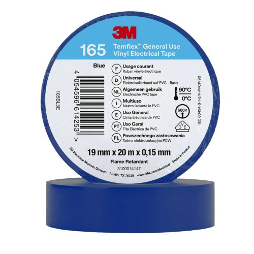 3M tape temflex 165 blauw 19mmx20m 165BL5E - C94a847261bcb7bf7dbe5c14f12a332d - 11006289