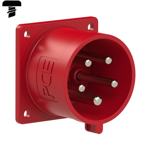 PCE toestel wcd inbouw recht 32A 5P 6h flens 70x70 - Cb1db58248d4ca11f560514f5a29e902 - 625-6