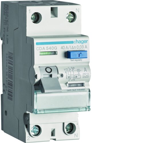 HAGER aardlekschakelaar 0,03a 2p 40a CDA540G - Cda540g - 8411704