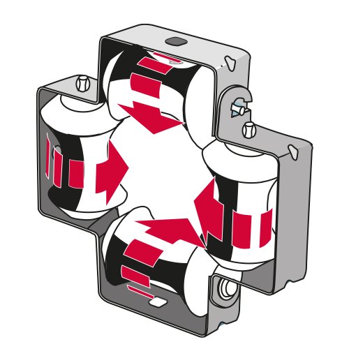 CABLOFIL Fas Roller kabelgeleidingsrollerset inclusief koffer - Cm 011100 web oth - 20040711