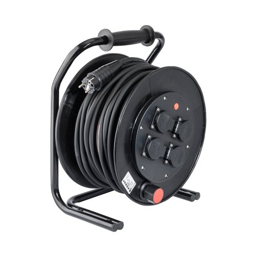 Keraf Kabelhaspel 40 m H07RN-F 3G1,5 4x randaarde zwart - Dbd7cc722ebc51d2a87d1f38761a1402 - 20157603
