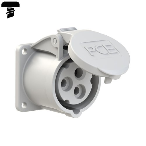 PCE CEE inbouw wcd recht 16A 3p >50-250V DC 3h grijs IP54 flens 55x55mm - Ddf78fe1d90da66010822c44ed0c95f2 - 20158246