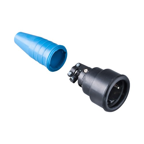 Keraf Volrubber koppelcontactstop 16A 250V~ randaarde greep blauw - Dfe53905168a26aeecfec1f658c7c237 - 20157463
