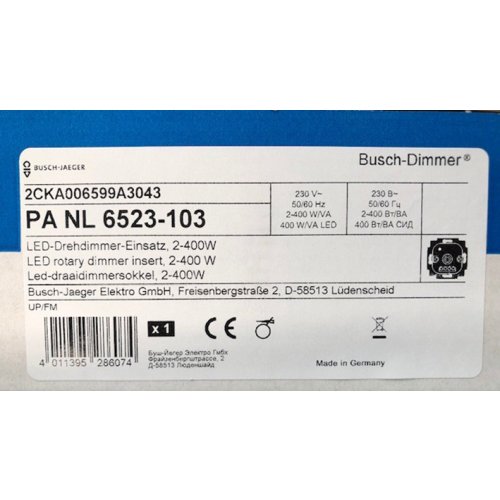 ABB Busch-Jaeger dimmer 100VA led 250W/VA inbouw set 4 stuks - Dimmerpakket 6523 ur 103 - 20211554