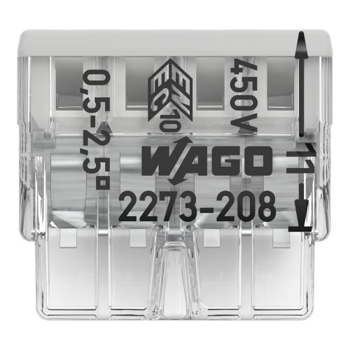 WAGO lasklem transp. 8pol 2,5qmm a 50 stuks 2273-208 - E8c86979 a43c 4153 81be f250330c983d - 5035296