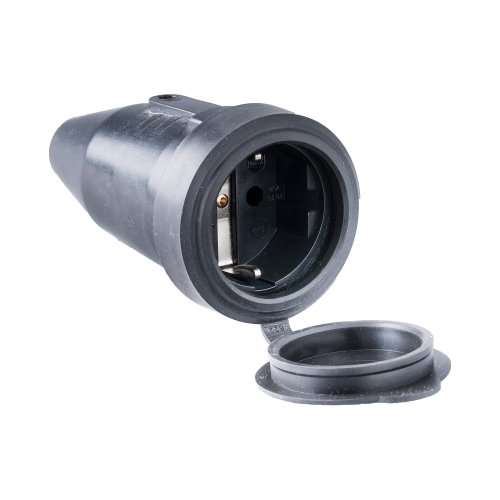 Keraf Rubber koppelcontactstop 16A 250V~ randaarde inclusief rubber deksel - E97c12068c1dd31eac482c88c79707ab - 20157206