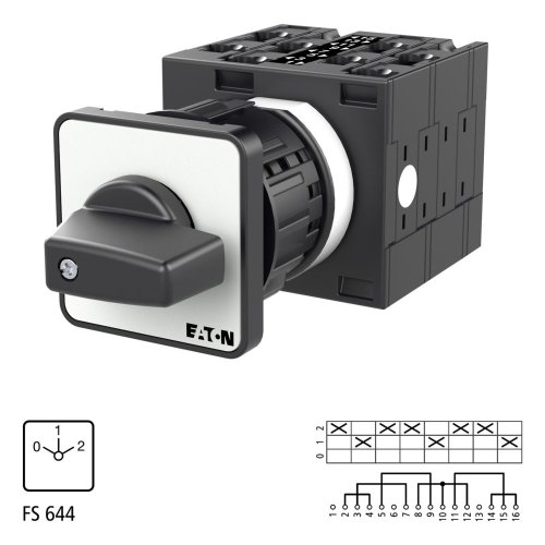 Eaton Poolomschakelaar, Contacten: 8, 32 A, Dahlander-schakeling, 2 toerenta - Eaton 000959 l1 - 20056022