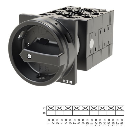 Eaton Hoofdschakelaar, 9-polig, 32 A, HOLD-functie, 90 &deg;, inbouw - Eaton 003171 l1 - 20056113