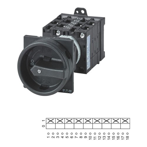 Eaton Hoofdschakelaar, 9-polig, 32 A, HOLD-functie, 90 &deg;, tussenbouw - Eaton 003172 l1 - 20056114