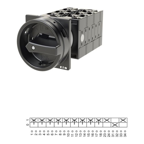 Eaton Hoofdschakelaar, 9-polig + 2MC + 1VC, 32 A, HOLD-functie, 90 &deg;, inbouw - Eaton 003227 l1 - 20056121
